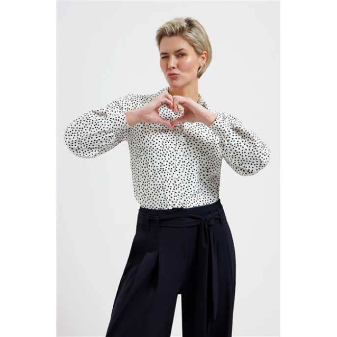 Lady Day top Dana wit dessin 